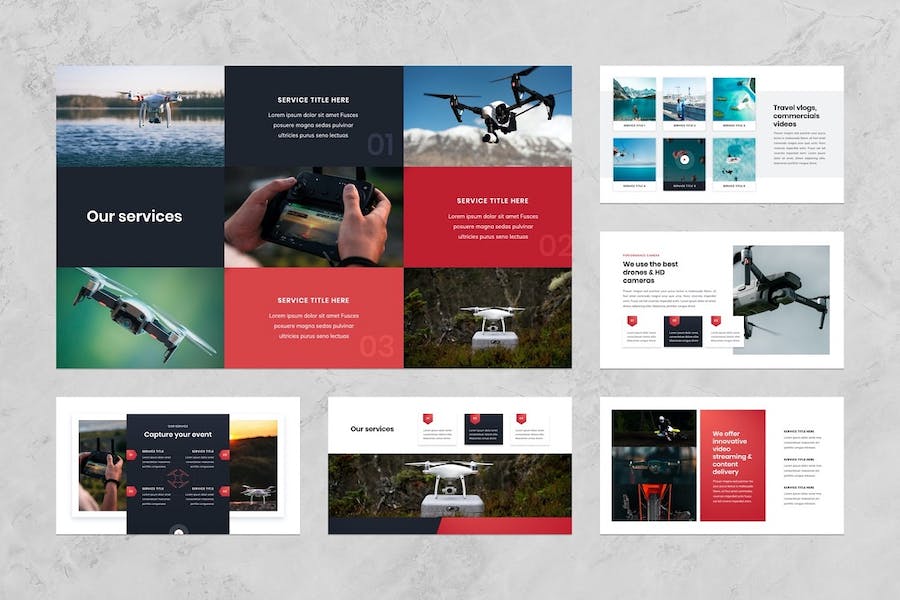 大疆无人机介绍展示keynote模板 - 顶尖PPT