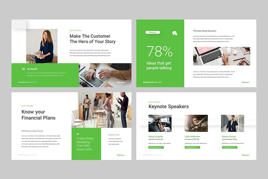 专业在线网络研讨会Keynote演示模板 - 顶尖PPT