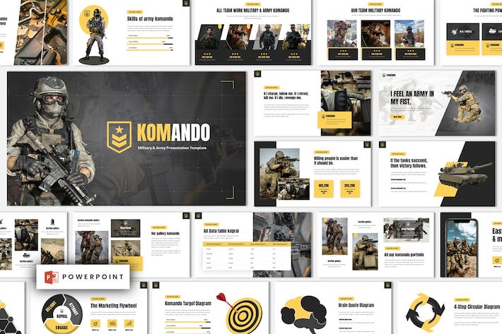 军事教育主题军队作战数据分析PPT模板 - 顶尖PPT