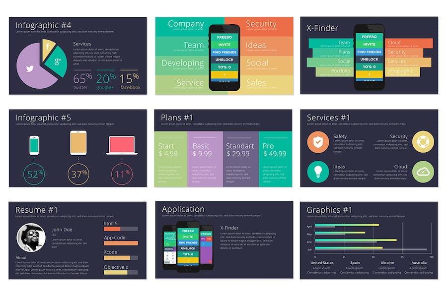 创意彩色多用途keynote模板 - 顶尖PPT