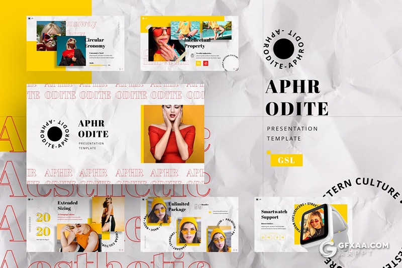 30页时尚街拍人物服饰展示Google slides模板 - 顶尖PPT