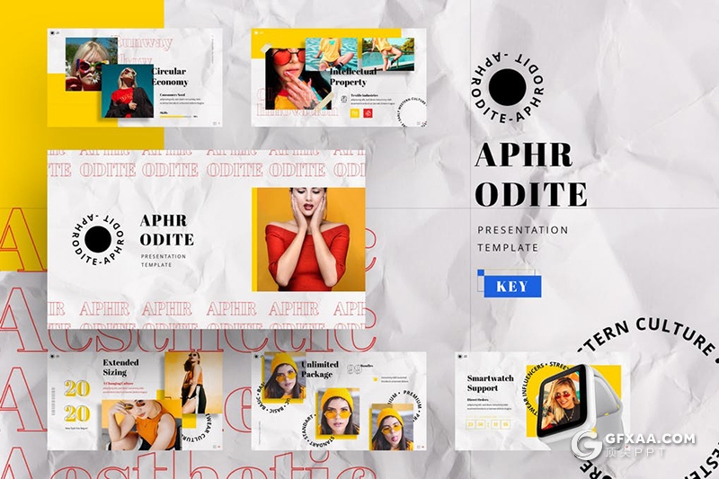 30页时尚街拍人物服饰展示keynote模板 - 顶尖PPT