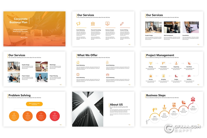 72页商务风格业务展示工作计划分析统计PPT模板 - 顶尖PPT