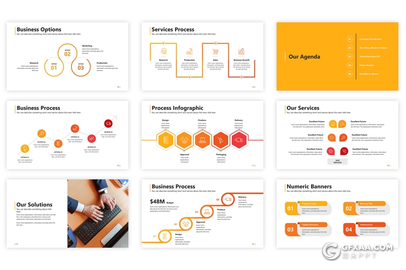72页商务风格业务展示工作计划分析统计PPT模板 - 顶尖PPT