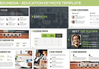 30页教育培训师资力量介绍展示keynote模板 3种主题配色 - 顶尖PPT