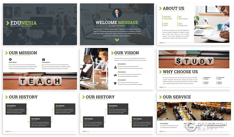 30页教育培训师资力量介绍展示PPT模板 3种主题配色 - 顶尖PPT