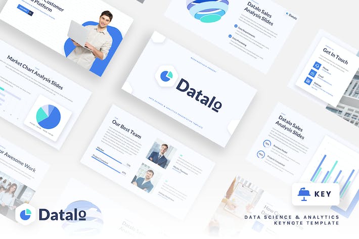 数据科学分析研究展示Keynote模板 - 顶尖PPT