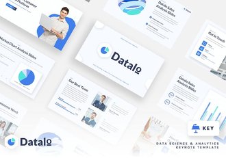 数据科学分析研究展示Keynote模板 - 顶尖PPT