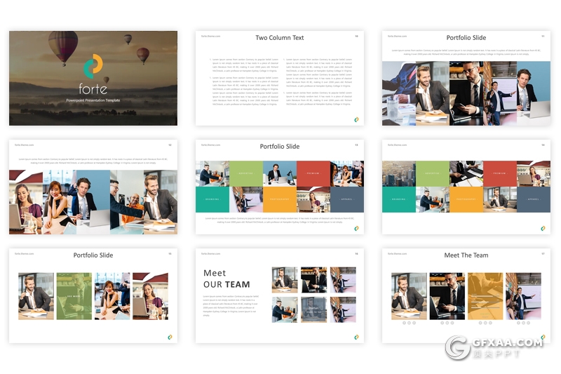 32页企业团队人员介绍部门年终工作总结keynote模板 5种配色 - 顶尖PPT