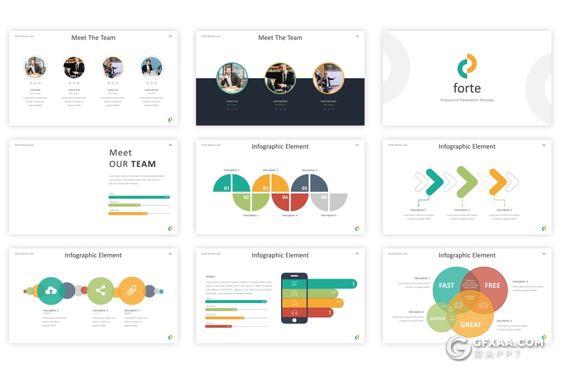 32页企业团队人员介绍部门年终工作总结keynote模板 5种配色 - 顶尖PPT