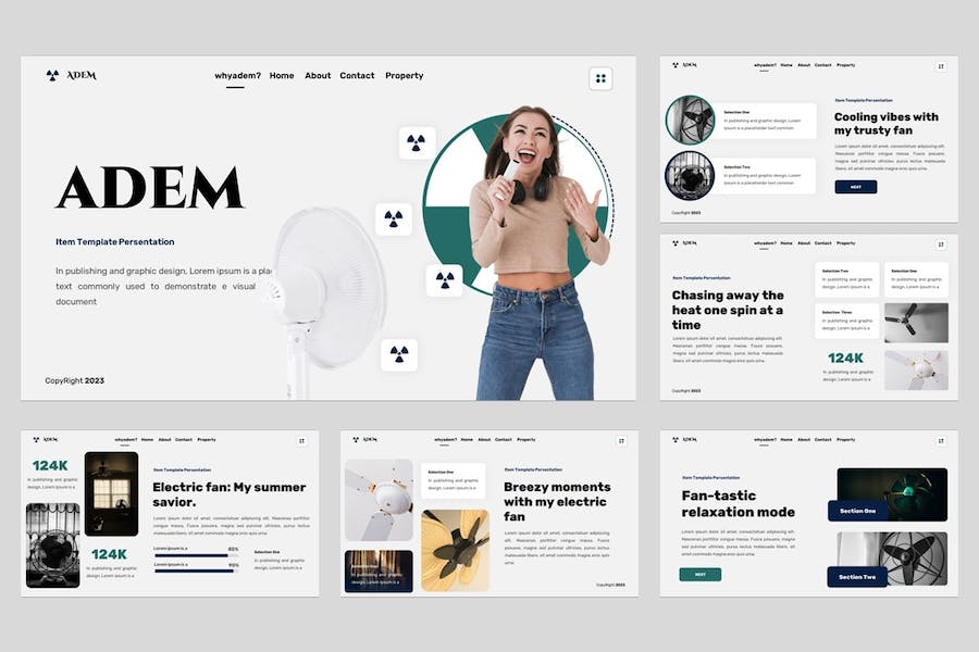 风扇产品展示介绍产品研发keynote模板 - 顶尖PPT