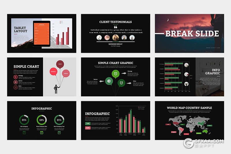 62页居家装饰设计植物摆放PPT模板 黑白2种底色 - 顶尖PPT