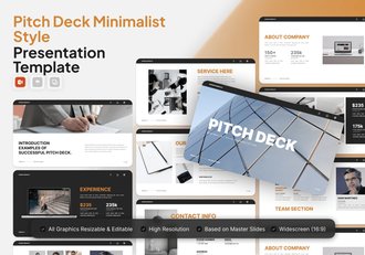 极简主义风格商务路演PPT模板 - 顶尖PPT