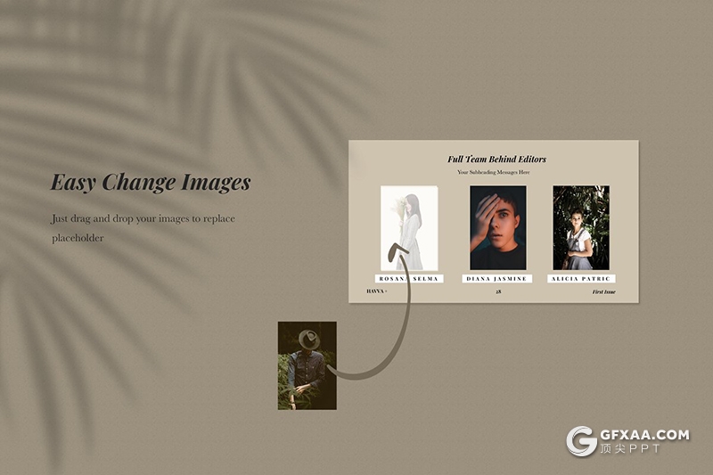 50页简约文艺风格摄影图片展示Google slides模板 - 顶尖PPT