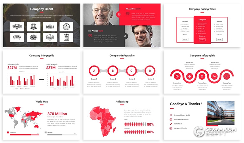 30页欧美风格团队人员介绍工作总结keynote模板 3种配色2种尺寸 - 顶尖PPT