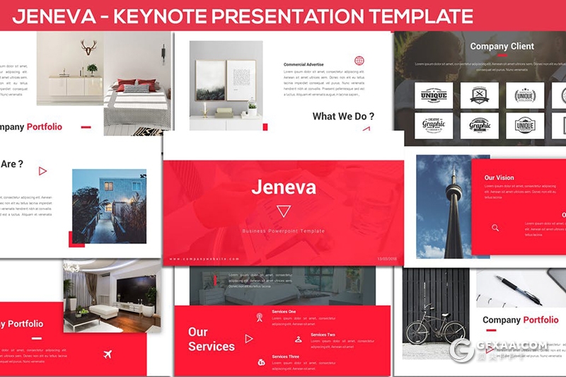 30页欧美风格团队人员介绍工作总结keynote模板 3种配色2种尺寸 - 顶尖PPT