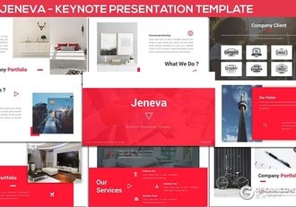 30页欧美风格团队人员介绍工作总结keynote模板 3种配色2种尺寸 - 顶尖PPT