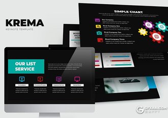 62页创意图形公司介绍工作汇报keynote模板 黑白两种底色 - 顶尖PPT
