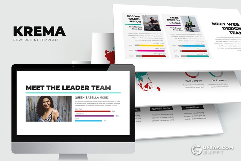 62页创意图形公司介绍工作汇报keynote模板 黑白两种底色 - 顶尖PPT