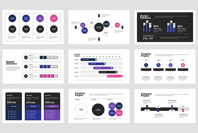 商业概念流程信息图形PPT模板 - 顶尖PPT