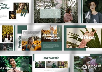 29页简约清新范摄影图片展示ppt模板 - 顶尖PPT