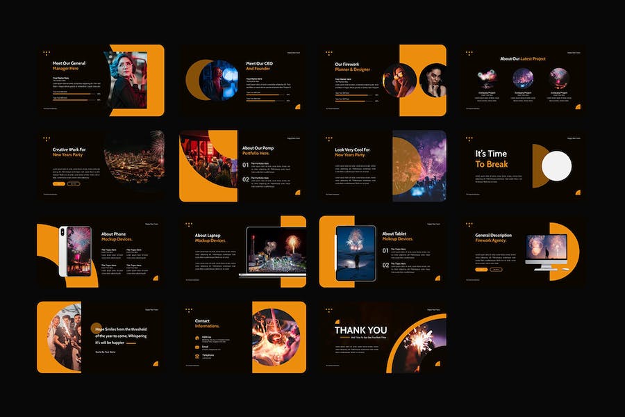 新年晚会烟火表演活动组织实施PPT模板 - 顶尖PPT