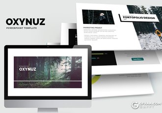 62页个人摄影作品展示介绍PPT模板 黑白两种底色 - 顶尖PPT