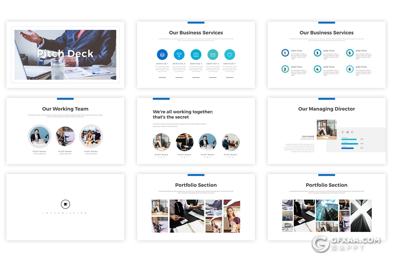 40页商务风格年终工作汇报总结keynote模板 - 顶尖PPT