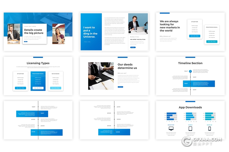 40页商务风格年终工作汇报总结keynote模板 - 顶尖PPT