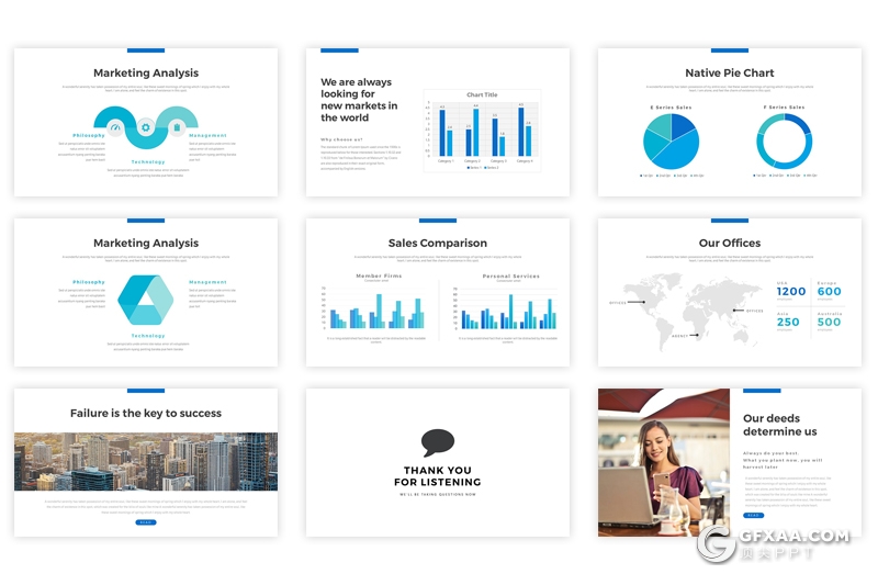 40页商务风格年终工作汇报总结keynote模板 - 顶尖PPT