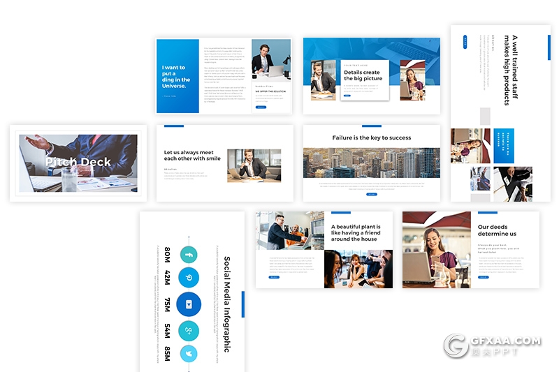40页商务风格年终工作汇报总结PPT模板 - 顶尖PPT