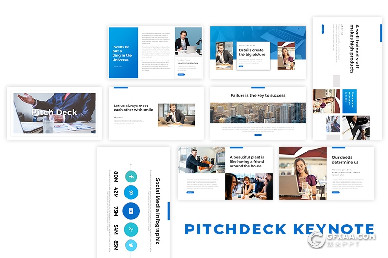 40页商务风格年终工作汇报总结keynote模板 - 顶尖PPT