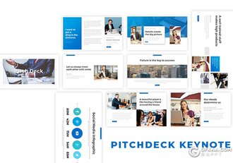 40页商务风格年终工作汇报总结keynote模板 - 顶尖PPT