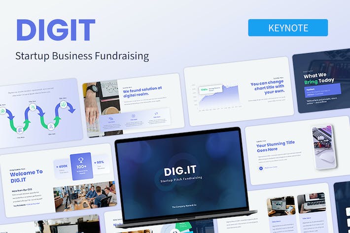 大气企业合作商业计划创业企业筹资商务主题keynote模板 - 顶尖PPT