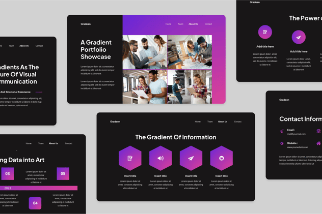 渐变配色项目合作PPT模板 - 顶尖PPT