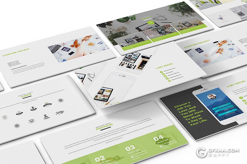 34页个人求职简历工作历程展示PPT模板 16:9 4:3两种尺寸规格 - 顶尖PPT