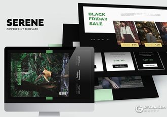 62页黑白两种底色时尚风模特摄影户外写真展示PPT模板 - 顶尖PPT