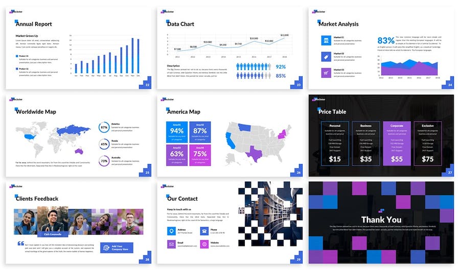 蓝色科技区块链技术PPT模板 - 顶尖PPT