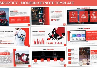 30页体育运动全民健身分析统计keynote模板 3种主题配色 - 顶尖PPT