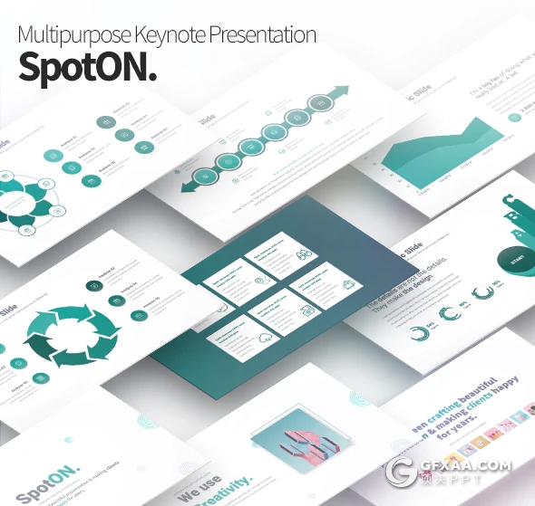 117页高端商务图形设计工作汇报分析keynote模板 10种主题配色 - 顶尖PPT