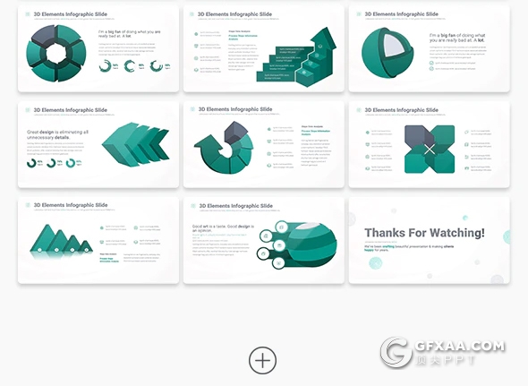 117页高端商务图形设计工作汇报分析keynote模板 10种主题配色 - 顶尖PPT