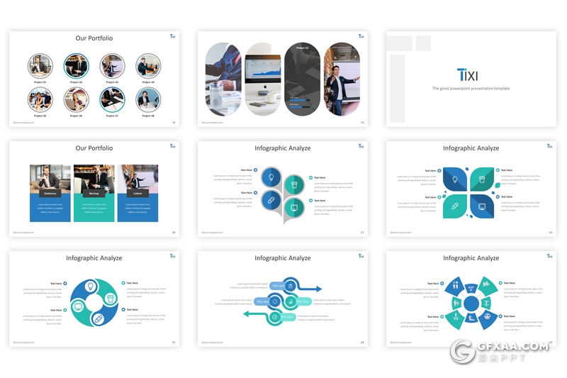 32页扁平化商务团队项目合作工作汇报ppt模板 - 顶尖PPT
