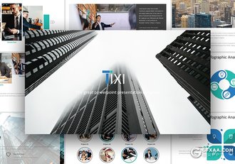 32页扁平化商务团队项目合作工作汇报ppt模板 - 顶尖PPT