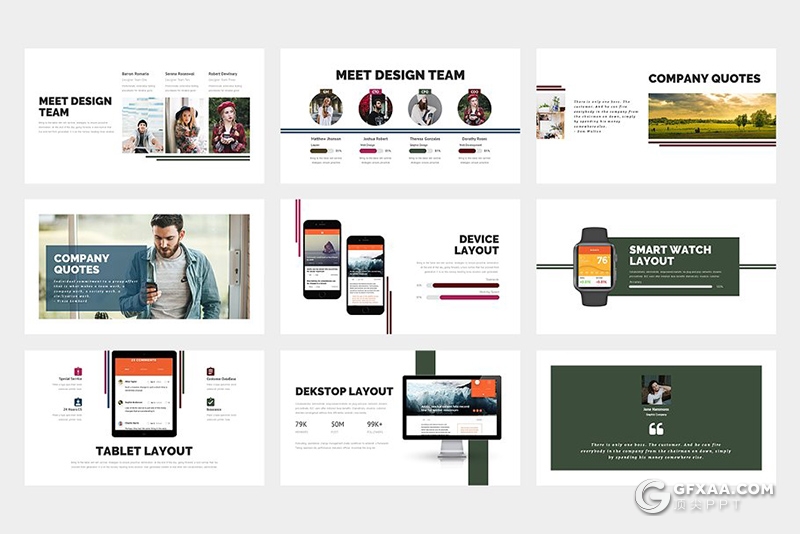 62页简约商务多用途ppt模板 黑白两种底色 - 顶尖PPT
