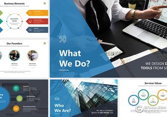 70页欧美商务风格企业介绍工作总结keynote模板 - 顶尖PPT