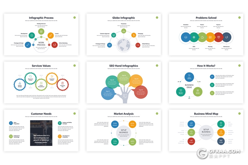 70页欧美商务风格企业介绍工作总结PPT模板6种主题配色 - 顶尖PPT