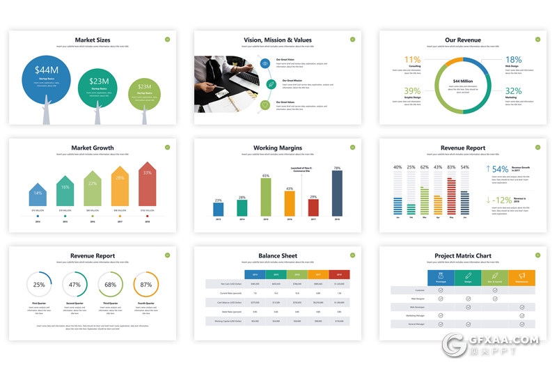 70页欧美商务风格企业介绍工作总结PPT模板6种主题配色 - 顶尖PPT