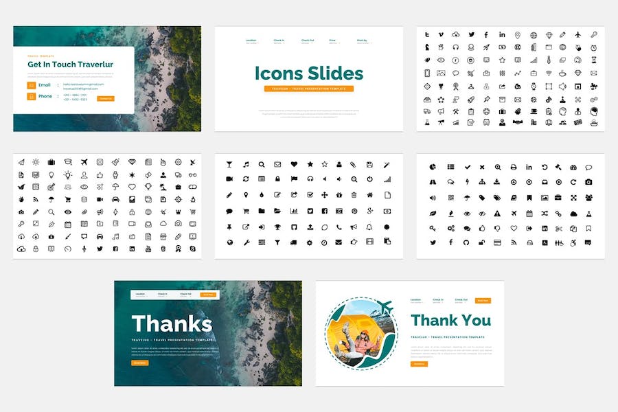旅游旅行线路推介目的地攻略PPT模板 - 顶尖PPT