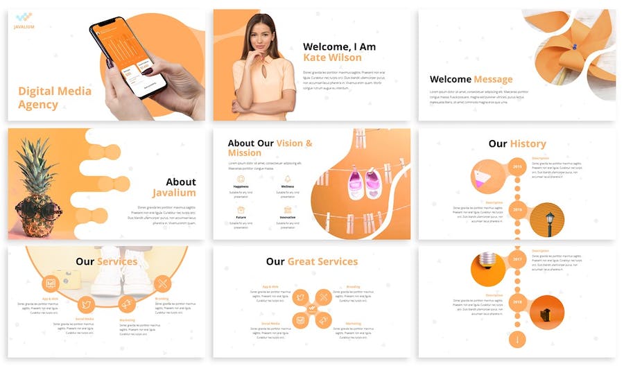 数字媒体内容展示传播推广PPT模板 - 顶尖PPT