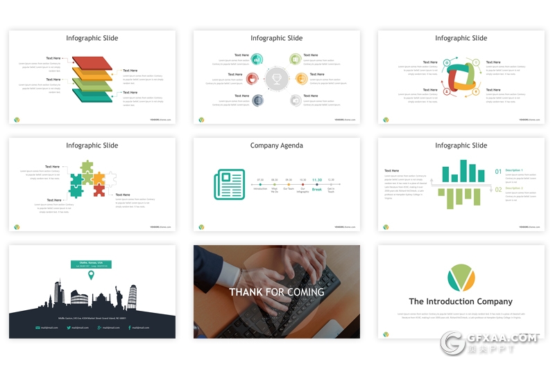 32页国外商务年终工作汇报新年计划PPT模板 5种主题配色 - 顶尖PPT